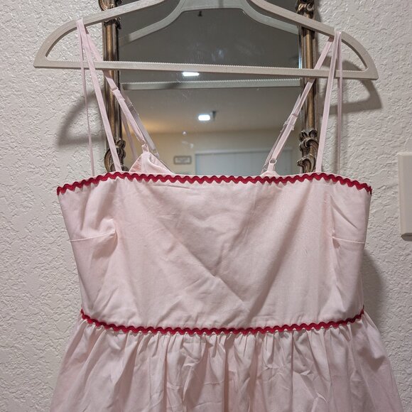 Francesca's Kelly Bow Back Ric Rac Pattern Mini Dress - Picture 10 of 11